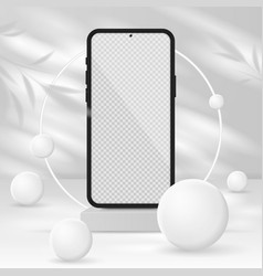 Realistic 3d Phone Mockup With 3d Object