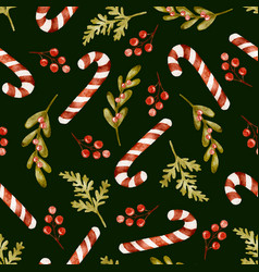 Seamless Christmas Candy Can Pattern