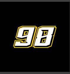 Sport Racing Number Template 98