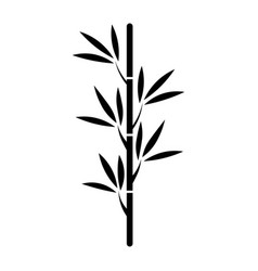 Black Bamboo Icon On White Background