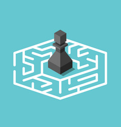 Isometric Pawn Inside Maze