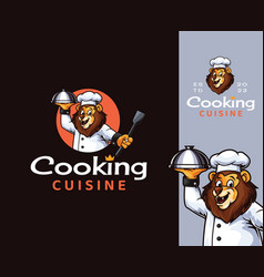 Lion Chef Mascot Logo Design