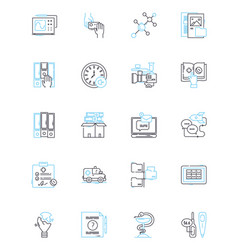 Pathology Linear Icons Set Cancer Disease