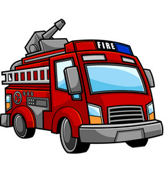 Cartoon Red Fire Truck Car