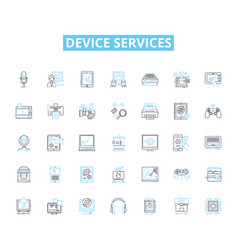 Device Services Linear Icons Set Repairs