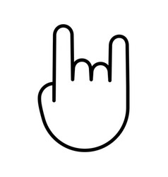 Heavy Rock Icon Horns Hand Gesture And Roll