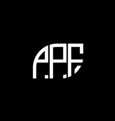 Ppf Letter Logo Design On Black Backgroundppf