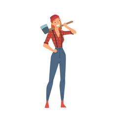 Woman Lumberjack Female Woodcutter Character