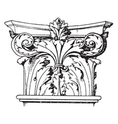 Corinthian Pilaster Capital Encircled