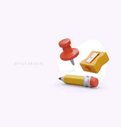 Stationery For Office Advertising Layout With 3d