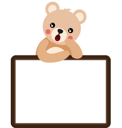 Surprise Cute Teddy Bear With Blank Frame