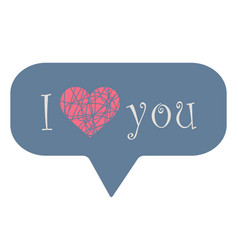 Cute Lettering I Love You Clipart Hand