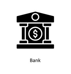 Bank Solid Icons Simple Stock