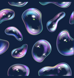 Bubbles Pattern Seamless Background With Foam