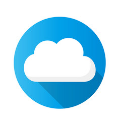 Flat Design Round Sky And Cloud Icon And Shadow