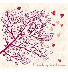 Floral wedding invitation Royalty Free Vector Image
