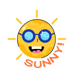 Sunny Doodle Fill Outline Icon Eps 10 File