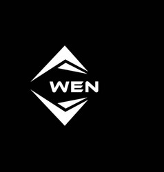 Wen Abstract Technology Logo Design On Black