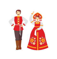 Russian Folk Costume Flat Man