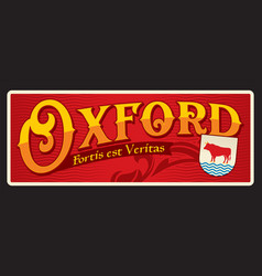 Oxford City In England Retro Travel Plate