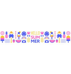 Hello Summer Wide Horizontal Banner