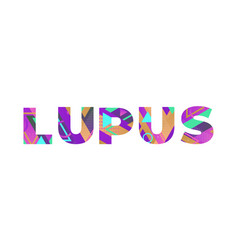 Lupus Concept Retro Colorful Word Art