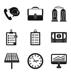 Work Schedule Icons Set Simple Style