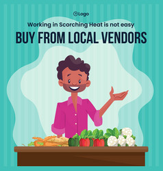 Banner Design Of Buy From Local Vendors