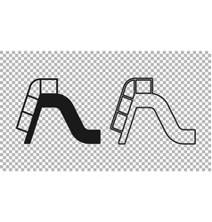 Black Slide Playground Icon Isolated