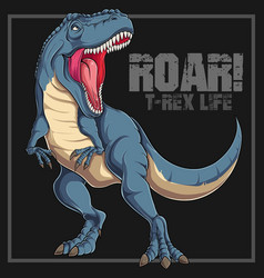 Blue Angry Roaring Trex