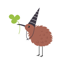 Funny Kiwi Bird As Australian Animal Wearing Cone