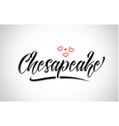 Chesapeake City Design Typography With Red Heart