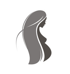 Pregnant woman symbol stylized silhouette Vector Image