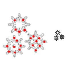 Polygonal Wire Frame Micro Mechanics Icon