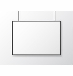 Poster Mockup Horizontal White Blank With Frame