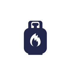 Propane Gas Tank Icon On White