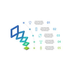 3d Infographic Pyramid Or Comparison Chart With 5