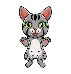 Cute Egyptian Mau Cat Cartoon Standing