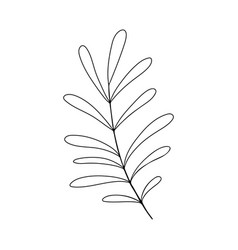 Foliage Line Art Design For Wedding Card