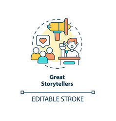 Great Storytellers Concept Icon