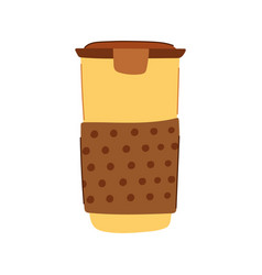 Hot Reusable Coffee Cup Cartoon