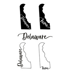 Stylized Map Of The Us State Of Delaware