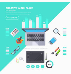 Workplace Objects Infographic Set