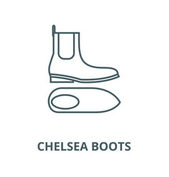 Chelsea Boots Line Icon Boots