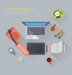 Creative Workplace Top View