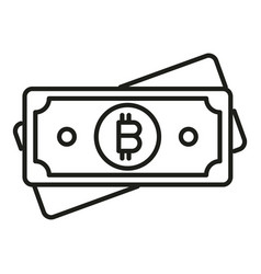 Crypto Cash Icon Outline Money Bitcoin