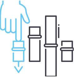 Market Data Manipulation Line Icon Outline Symbol