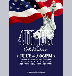 4th July Celebration Party Poster Flyer Design