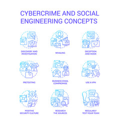 Cybercrime And Social Engineering Blue Gradient