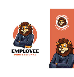 Lion Employee Mascot Logo Design